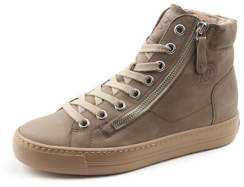 Paul Green Dam-hightop-Pauls, höga sneakers för kvinnor, Beige 26x, 40 EU
