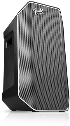 Teufel Fender x ROCKSTER AIR 2 - Großer Tragbarer Bluetooth Lautsprecher - Leistungsstarker Mobiler Party Speaker mit Langer Akkulaufzeit (58 h), Instrumentenanschlüsse, DJ, Mikro - Steel Black