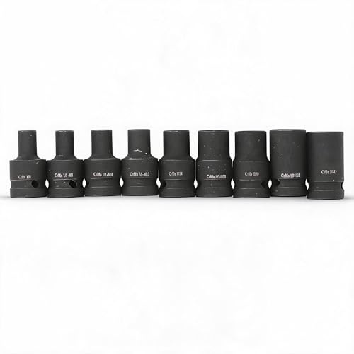 9 teiliger Windeisen für Gewindebohrer, M6-M24 Cr-Molybdänstahl, 1/2-Zoll-Antrieb, Schlankes Design, Geätzte Markierung, für Elektrische, Pneumatische oder Handschlüssel