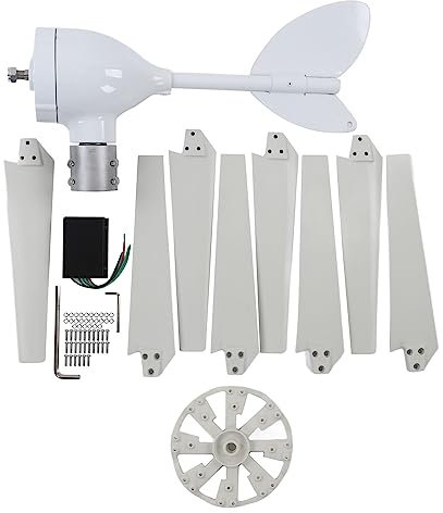 Mavaol 700 W 8-Blatt-Windturbinengenerator mit MPPT-Controller 12 V 3-Phasen-Wechselstromgenerator für netzunabhängige Systeme zu Hause, auf Wohnmobilen, Booten (24V)