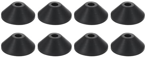 QUARKZMAN Dichtungssatz gegen Undichtigkeiten & Lockere Sitzbrille: 8x M6 Gummischeiben, schwarz für Toilettenmontage, Schwarz