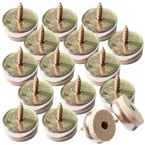 AGT Stuhlbeinkappen: 16er-Set Filzgleiter für Möbel und Möbelfüße, Ø 25 mm (Filzgleiter für Fliesen, Möbelgleiter zum Schrauben, Füße)