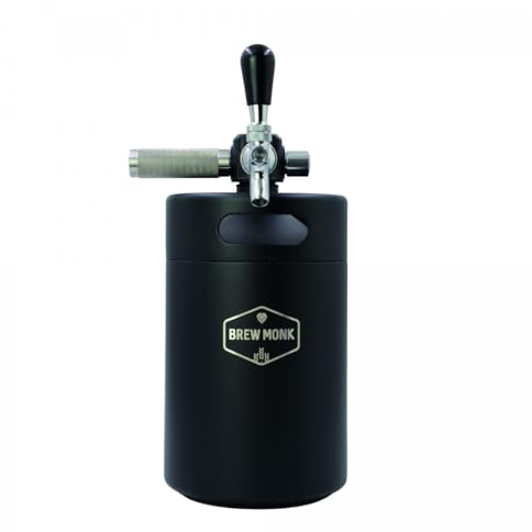 Brew Monk 4L Mini Keg Komplettes Ausschank System, Matt Schwarz