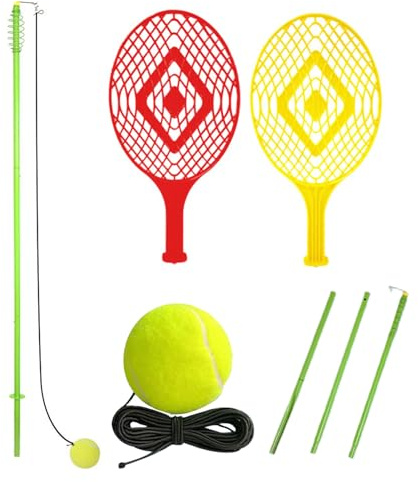 Pallina da rimbalzo per allenatore di tennis, portatile, ausilio per l'allenamento del tennis, forniture sportive di per colpire altalena, giocare, feedback, trapano, atleta, giocatori