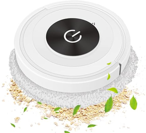 Aspirateur Balai Robot, Aspirateur Robot à Double Fonction Nettoyage et Lavage, Dispositif Robotique Serpillère Silencieux pour Parquet Petits Espaces Chambre Appartement Salon