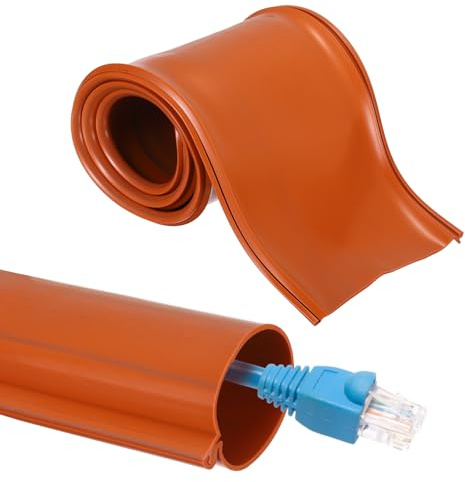 sourcing map Gaine de gestion de câbles de 1 m, 5,1 cm ID flexible pour câbles, isolation à clipser pour sous-station, réseaux électriques haute tension, rouge