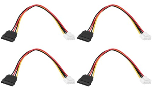 ECSiNG Cable de Alimentación SATA Hembra de 15 Pines A VH3.96 de 4 Pines para Discos Duros Y Unidades ópticas de PC (30 Cm)