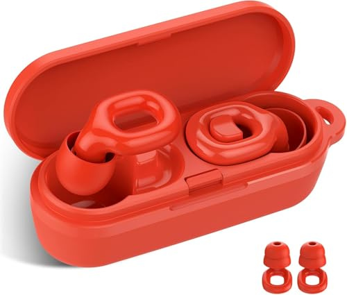 Tapones para los oídos para dormir, protección auditiva con reducción de ruido de 35 dB, tapones de silicona reutilizables, 7 pares en tallas XS/S/M/L, tapones reemplazables individuales o dobles para