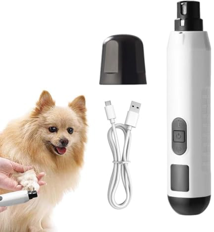 Lime à ongles électrique pour chien, chiot, chiot - Rechargeable par USB - 5 vitesses - Silencieux - Outil de toilettage électrique pour les pattes des pieds - Outil de toilettage pour chien, chiot