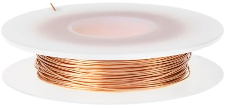 QWORK® Reiner Koppartråd ø 0,5 mm x 50 m – T2 blank koppartråd för svetsning, smycken och gör-det-själv-projekt