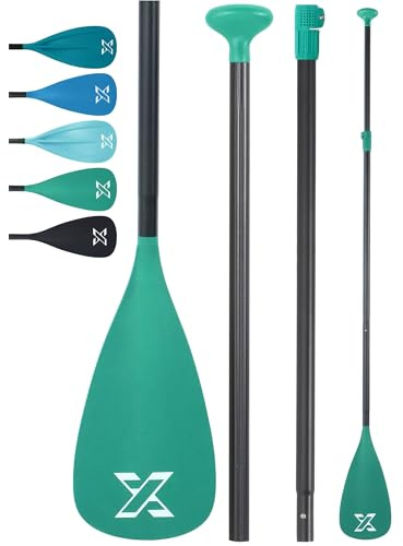 ZLX Sup Paddel 167-208cm,3 oder 4 Abnehmbaren Teilen,Verstellbares paddel für Stand-up Paddling mit Glasfaser Blade Perfekt für Surfen und Wassersport Vergnügen,kajak paddel,Stand Up Paddle Zubehör