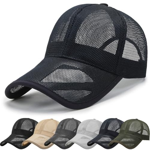 Cappello Baseball Uomo Estivi Rete Donna con Visiera Traspirante Cappellino con Visiera Casuali Leggero Sport all'Aria Aperta Uomo Donne Leggero Cappellini Estivo Berretto Baseball Regolabile Snapback