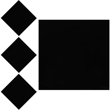 UKCOCO Lot de 4 Plaques Acryliques Noires 2 Mm Épaisseur 30x30 Cm, Matériau Léger Résistant aux Uv, pour Projets de Bricolage, Découpe Cnc et Loisirs Créatifs