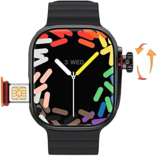 Orologio intelligente 4G con slot per scheda SIM, orologio intelligente autonomo con display HD da 2,2 pollici, fotocamera rotante a 180° per videochiamate, chiamate WiFi, riconoscimento facciale