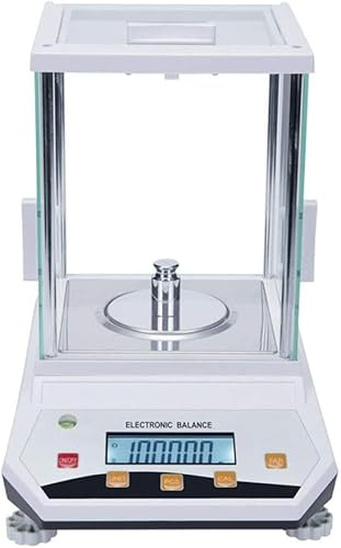 Digital precisionselektronisk våg LCD-analytisk våg Industriell vägning och räkning Vetenskaplig högkvalitativ labvåg med vindruta för laboratorieapotekssmycken, 200 g/0,001 g