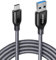 Anker PowerLine+ 90cm USB Kabel auf USB C Kabel 3.0, sehr Beständig für USB Typ C Geräte Inklusive iPhone 16/15, Galaxy Note 10/Note 9/S10+/S10, Huawei, LG V30, Smartphone usw. (Grau)
