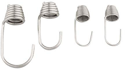 Lalizas Edelstahl Spiralhaken für 6-10mm Gummileine Zeising Expanderseil, Größe:6x50mm