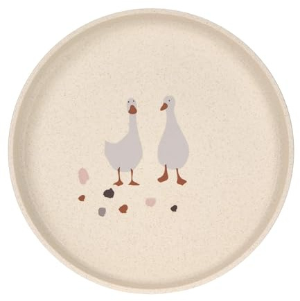LÄSSIG Kinderteller für Babys und Kleinkinder Tiny Farmer Goose