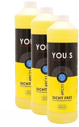 YOU.S Premium Care Scheibenreiniger Sommer Konzentrat Insektenlöser 3x 1000 ml