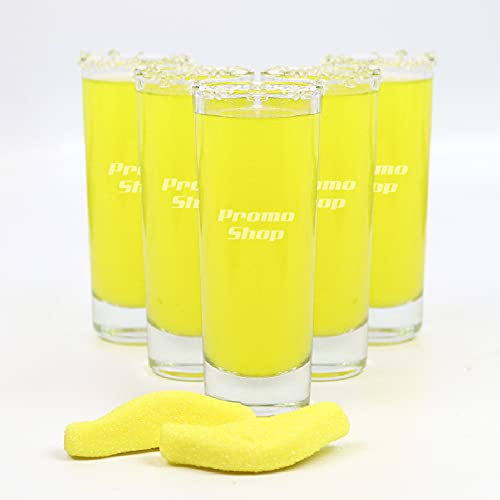 PROMO SHOP Pack 6 Unidades · Vasos chupito Largo de 4cl personalizados con el Nombre que desees · Vaso Chupito Transparente · ideal para Hostelería y uso Particular