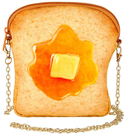 Sac à bandoulière Butter Toast - Petit sac à main fantaisie avec sangle, jaune