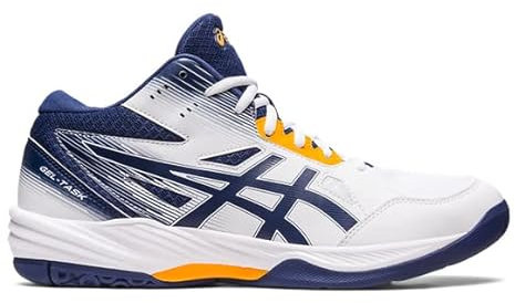 ASICS Herren Gel-Task 3 Mt Indoor Court Shoe, Weiß Dunkles Ozean, 46.5 EU