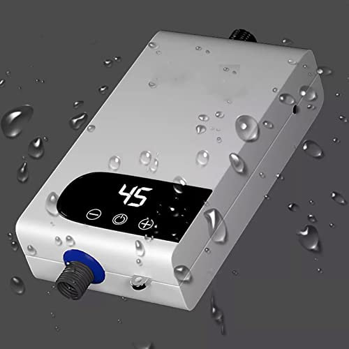 3500W/5500W Mini Chauffe-Eau Instantané,Chauffe-Eau électrique Instantané pour La Maison, La Cuisine, La Salle De Bain, La Douche Intérieure,Blanc,BathroomSet-3500W