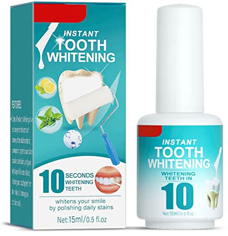 Vernice per denti, sbiancamento dei denti, vernice bianca a tenuta stagna, sbiancante istantaneo, per denti, 15 ml (1 pz)