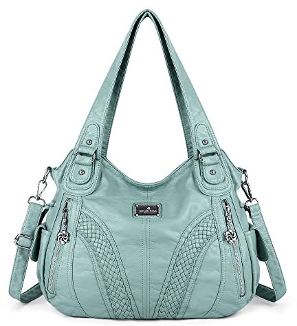 Angel Kiss Sac à Main en Cuir, Grand Sac Bandoulière Porté Épaule Femme