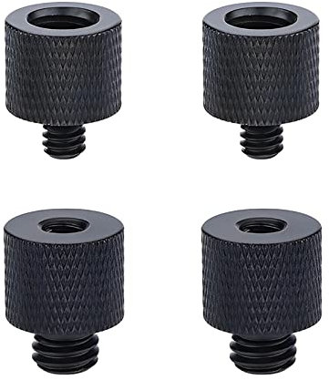 Lamkrtlp 4 pièces Adaptateur de Vis de Caméra Filetage 1/4 Mâle à 3/8 Femelle et 3/8 Mâle à 1/4 Femelle Ensemble D'adaptateurs pour Moniteur de Caméra, Trépied de microphone, Support
