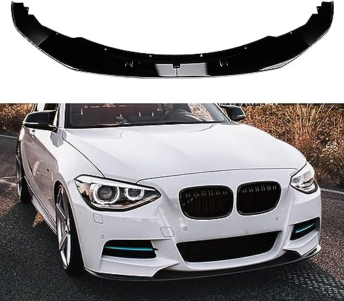 AMAIR Auto Frontlippe Frontspoiler für BMW 1 Serie F20 F21 118i 120i M Sport 2012 2013 2014,Frontlippe Spoiler Protector Car Styling Karosserie-Anbauteile,A/Black