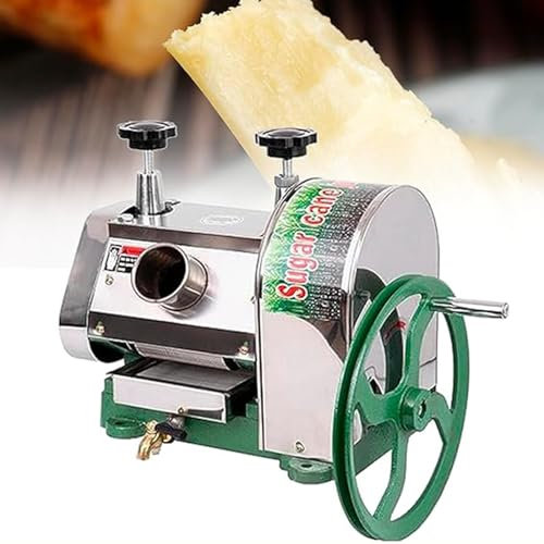 DDZJTPP Manual Sugarcane Juicer Stainless Steel Sugar Cane Juice Press Extractor Sugarcane Juice Squeezer Machine Sugarcane Press Machine for Home Commercial Juicing