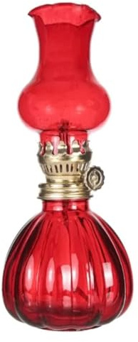 Oil Lamps Chamber Oil Lamp High Transmittance Glass Kerosene Lamp Pumpkin Clear Paraffin Lamp Hurricane Kerosene Lantern 7.5 Inches Retro Retro ( Color : Red )