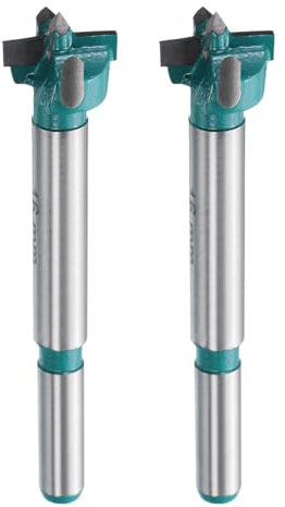 QUARKZMAN 2 Piezas Barrena Forstner 5/8 (16mm) Barrena de Madera de Carburo de Tungsteno Cortador de Orificios para Bisagras Taladrado Carpintería, Verde