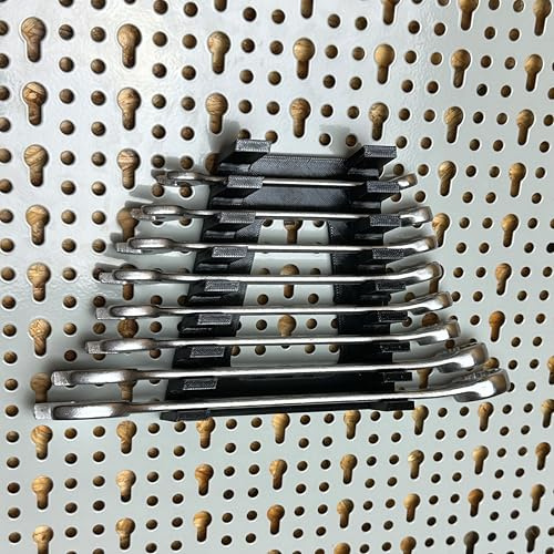 Maulschlüssel Ringschlüssel Halterung mit 8,12 und 15 Auflagen für Lochwand (8 Auflagen)