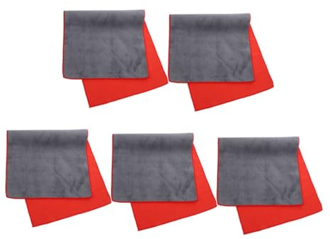 Anneome 5pcs Ultra-Absorbent Car Drying Towels for Vehicle Cleaning Soft Microfiber Cloths Reusable and Scratch Auto Detailing and Car Care Grey