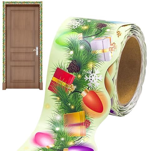 Pinnwand-Verkleidung für Weihnachten, exquisite Optik, Aufkleber für Fenster, Treppe, Tür, Schreibtisch, Wand und Kreidetafel