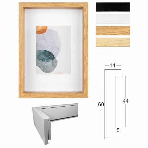 walther design Bilderrahmen Shape 3D FSC-Holzrahmen 40x40 cm, Eiche, HNX440E