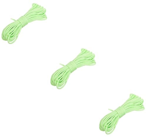 HOMSFOU 3 Pezzi 1 Kit Di Corde Fluorescenti A 7 Anime Altalena In Filo Metallico Ancoraggi Con Ardiglione Morsetti Per Teloni Elettrici Corde Antivento Per Tiro Alla Fune Elastici