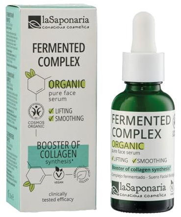 La Saponaria | Sérum Facial Orgánico con Complejo Fermentado de Inspiración Coreana – Antiedad, Lifting Natural y Piel Suave, Radiante e Hidratada – 30 ml