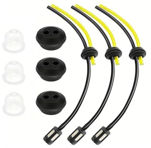 OUDQFCJ 9 Stück Benzinfilter Kit Benzinschlauch Dichtung Ersatzteile Kit für Motorsense, Erdbohrer, Heckenschere, Freischneider, Hochentaster (Benzin)