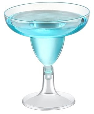 Uclac 10 tazas de margarita de 60 ml, mini copas de vino, copas de champán para vino tinto, copas de cóctel de martini, bodas, fiestas, zumos, bebidas, bar