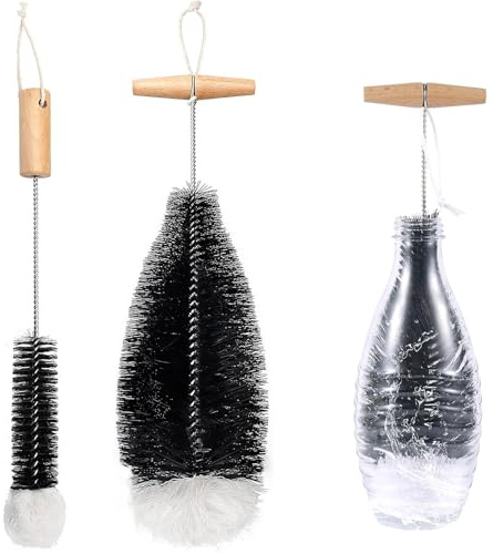 Flaschenreiniger Bürste,2 Stück Flaschenbürste für SodaStream,Flaschenbürste Lang Sodastream Glasflaschen Flaschenreiniger Glaskaraffe für Soda-Flaschen,Glaswagen,Trinkflaschen,Babyflaschen