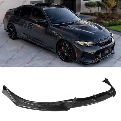 WheelX Front Lip Compatible with 2023-2026 BMW G20 LCI 3-Series 330i 330e M340i (M-Sport Only), Performance Bumper Air Dam Lower Chin Splitter Protection Body Kit (Carbon Fiber Pattern)