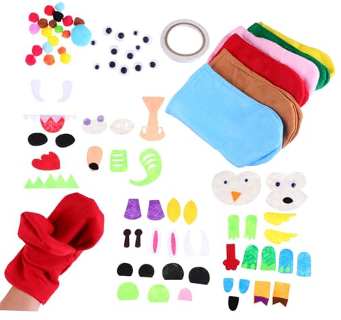 SEWOART Selbstgemacht Filz Handpuppen Bastelset Für Kinder Kreatives Handwerk Satz Mit Sicherem Filz Material Und Zubehör Zur Von Koordination Und Vorstellungskraft