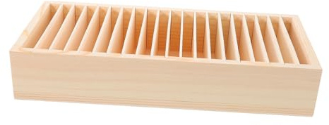 FIXOSHEE Karteikasten Holz mit Abnehmbaren Fächern Rechteckige Aufbewahrungsbox für Büro und Zuhause Platzsparender Karteikartenorganisator mit Multifunktionalem Stauraum
