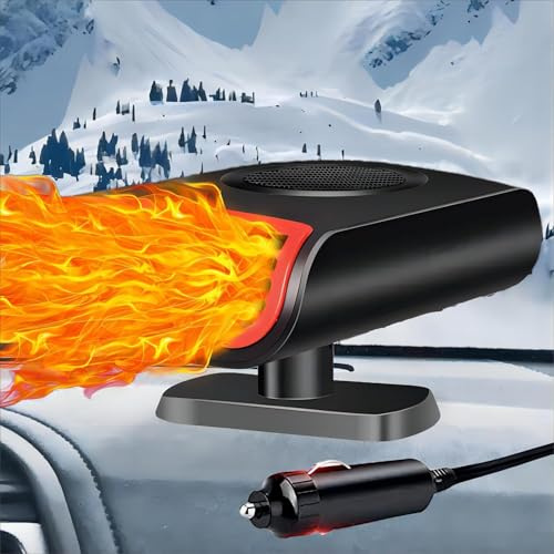 XTHom 12V Car Heater - Portable Car Heaters for Vehicle, Car Heater That Plugs Into Cigarette Lighte, 2 in 1 Heating & Cooling Fast Windshield Defrost Defogger
