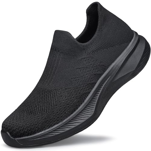 SURFING TREE Womens Slip on Trainers Ladies Walking Shoes Comforble Breathable Knit Mesh Sneakers for Indoor Outdoor Activities