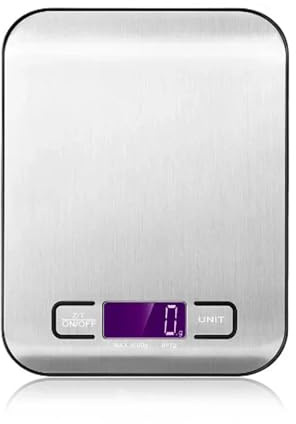 Báscula de cocina, Báscula De Cocina Digital 5 Kg/10 Kg, Multifunción, Acero Inoxidable, Con Pantalla LCD, For Medir Gramos Y Onzas, For Cocinar Hornear,para hornear, café, joyería(Battery white)