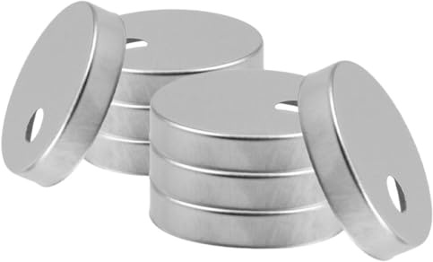 Ciieeo Set di Tappi Copribulloni per Wc in Acciaio Inox da 45 MM, 4 Paia per Viti Fissaggio Tavoletta Wc, Adatti per Uso Bagno Casa